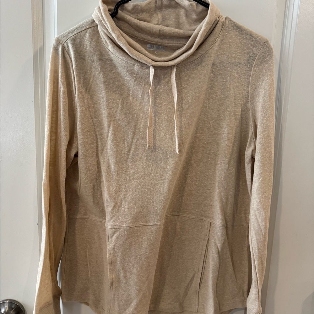 Women's Beige Sweater with Cowl Neck NWOT